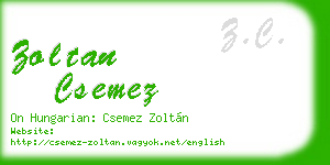 zoltan csemez business card