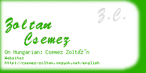 zoltan csemez business card